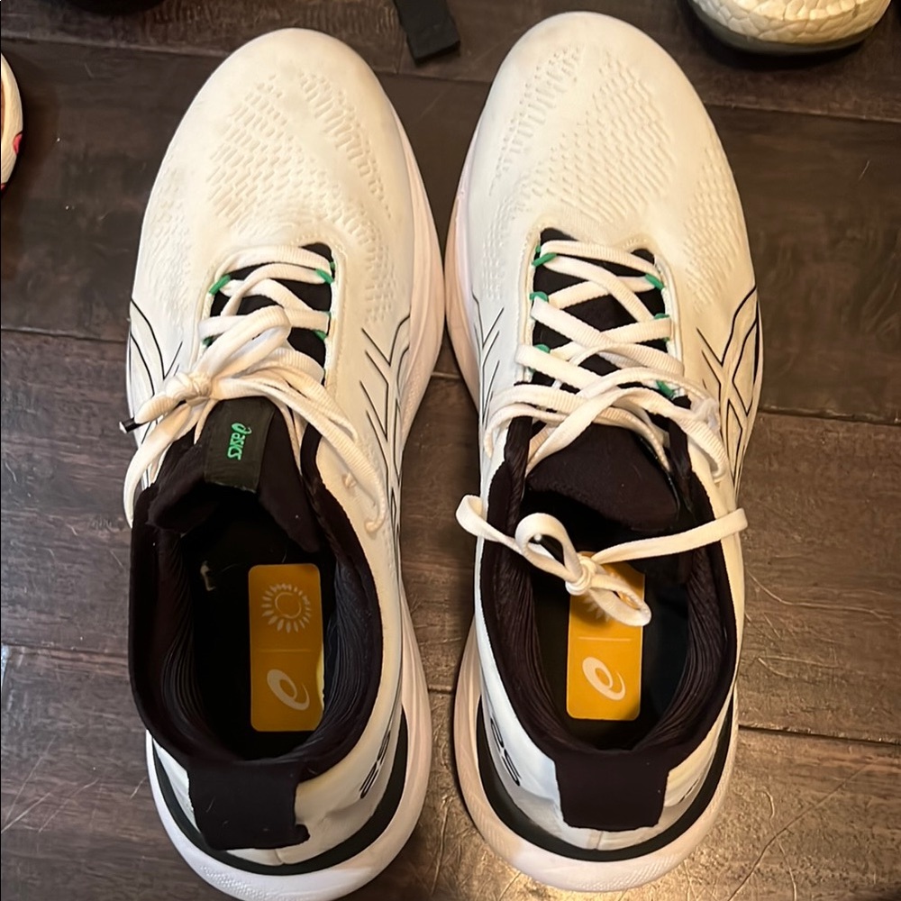 ASICS Men's White Running Shoes